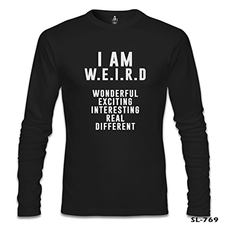 I am W.E.I.R.D Siyah Erkek Sweatshirt