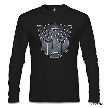 Transformers Logo 1 Siyah Erkek Sweatshirt