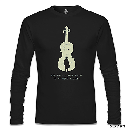Sherlock - Get Out Siyah Erkek Sweatshirt