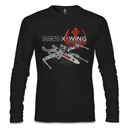 Star Wars - Incom T65 Siyah Erkek Sweatshirt