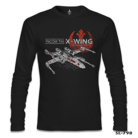 Star Wars - Incom T65 Siyah Erkek Sweatshirt