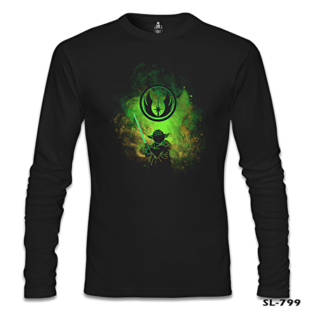 Star Wars - Yoda Siyah Erkek Sweatshirt