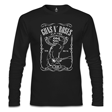 Guns N' Roses - Old Time Siyah Erkek Sweatshirt