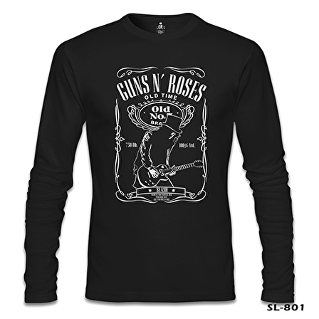 Guns N' Roses - Old Time Siyah Erkek Sweatshirt