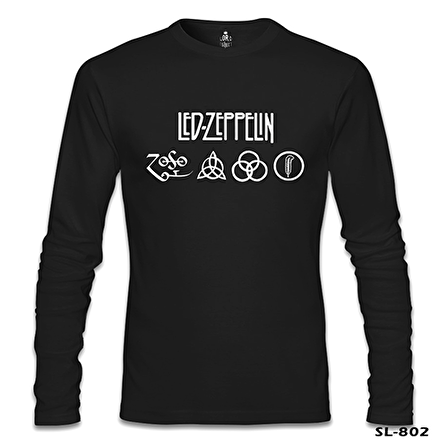 Led Zeppelin Logo Siyah Erkek Sweatshirt