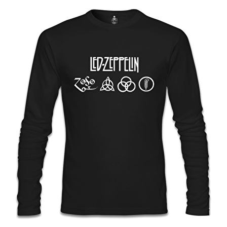 Led Zeppelin Logo Siyah Erkek Sweatshirt