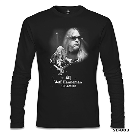 Jeff Hanneman - RIP Siyah Erkek Sweatshirt