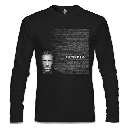 House - Everybody Lies Siyah Erkek Sweatshirt