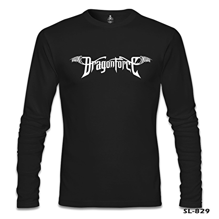 DragonForce - Logo Siyah Erkek Sweatshirt