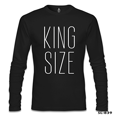 King Size Siyah Erkek Sweatshirt