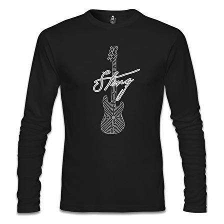 Sting - Guitar Siyah Erkek Sweatshirt