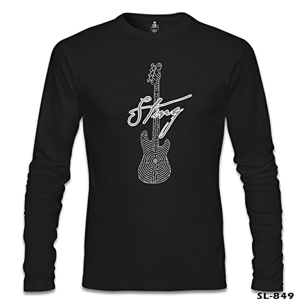 Sting - Guitar Siyah Erkek Sweatshirt