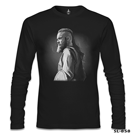 Vikings - Ragnar Siyah Erkek Sweatshirt