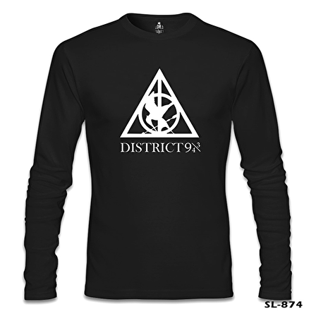 Multifandom Symbols - District Siyah Erkek Sweatshirt