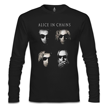 Alice in Chains - Group Siyah Erkek Sweatshirt
