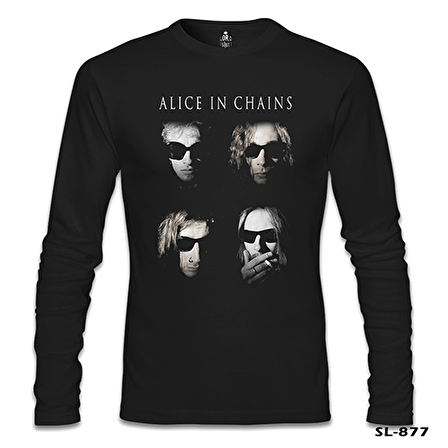 Alice in Chains - Group Siyah Erkek Sweatshirt