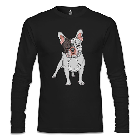 French Bulldog Siyah Erkek Sweatshirt