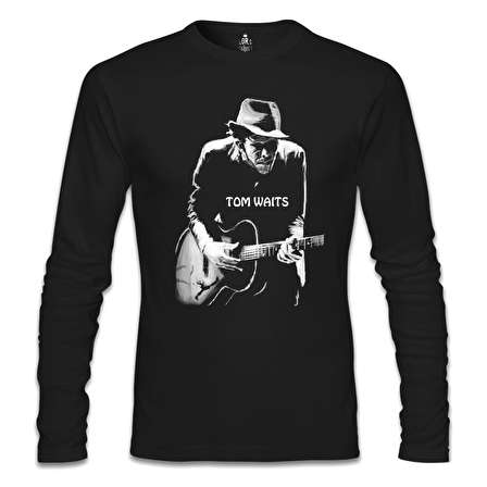 Tom Waits Siyah Erkek Sweatshirt
