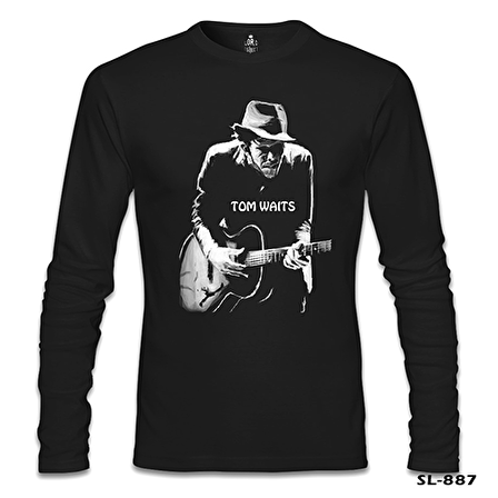 Tom Waits Siyah Erkek Sweatshirt