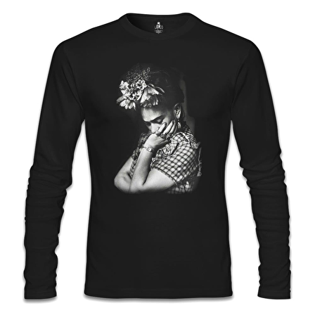 Frida Kahlo Siyah Erkek Sweatshirt