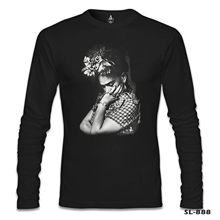 Frida Kahlo Siyah Erkek Sweatshirt