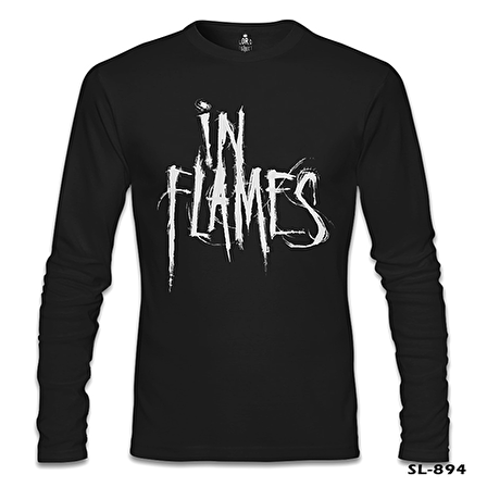 In Flames - Logo Siyah Erkek Sweatshirt