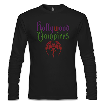 Hollywood Vampires Siyah Erkek Sweatshirt