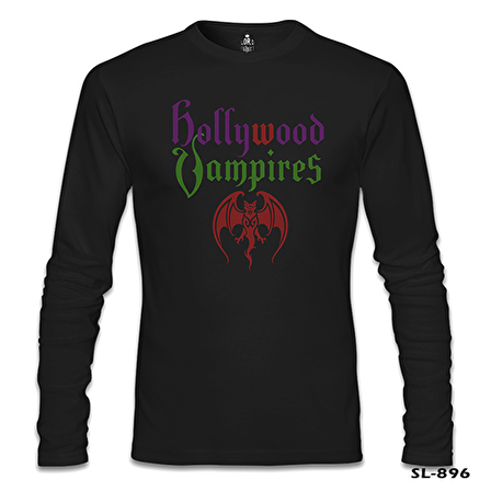 Hollywood Vampires Siyah Erkek Sweatshirt