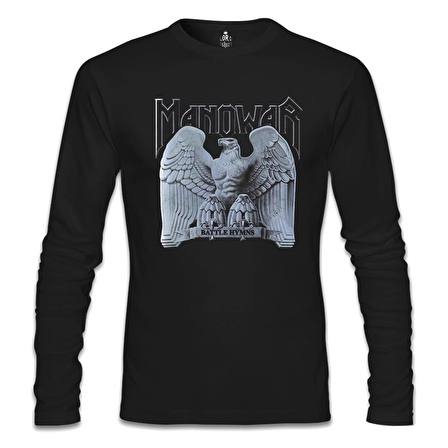 Manowar - Logo Siyah Erkek Sweatshirt