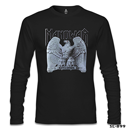 Manowar - Logo Siyah Erkek Sweatshirt