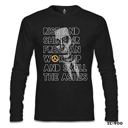 Half Life 2 - Rise and Shine  Siyah Erkek Sweatshirt
