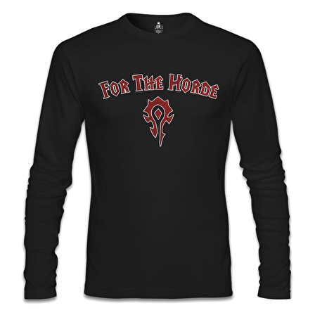 World of Warcraft - For the Horde Siyah Erkek Sweatshirt