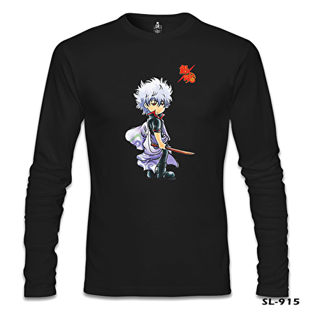 Gintama Gintoki Siyah Erkek Sweatshirt