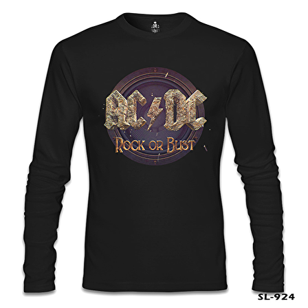 AC DC - Rock or Bust Siyah Erkek Sweatshirt