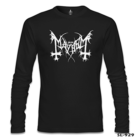 Mayhem - Logo Siyah Erkek Sweatshirt