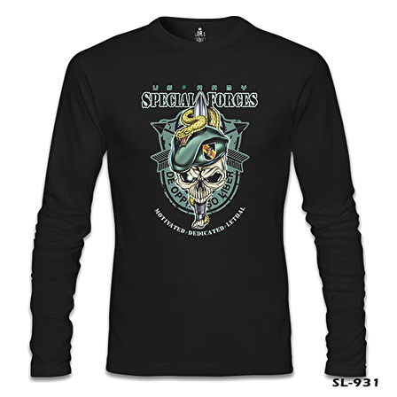 US Army - Special Forces Siyah Erkek Sweatshirt