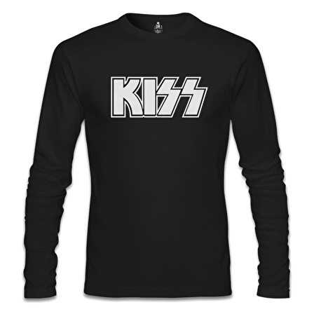 Kiss - Logo Siyah Erkek Sweatshirt