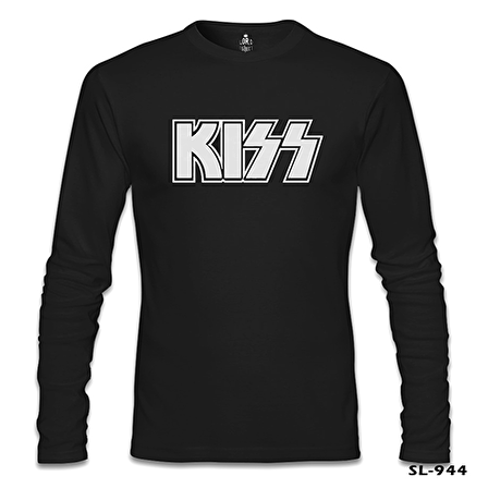 Kiss - Logo Siyah Erkek Sweatshirt