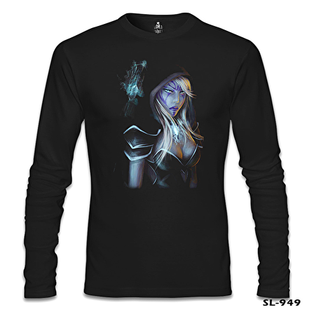 Dota 2 - Drow Ranger 2 Siyah Erkek Sweatshirt