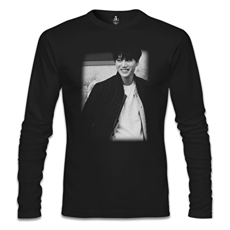 EXO - Kai Siyah Erkek Sweatshirt