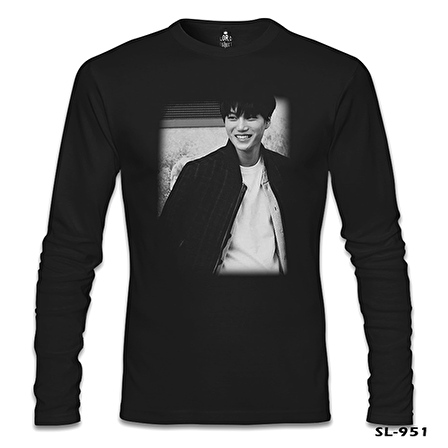 EXO - Kai Siyah Erkek Sweatshirt