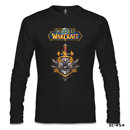 World of Warcraft - Logo Siyah Erkek Sweatshirt