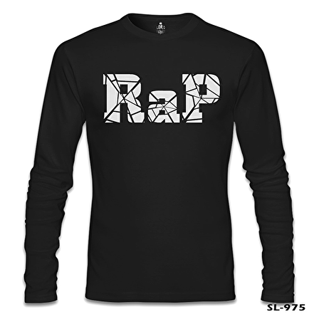 RAP Logo Siyah Erkek Sweatshirt
