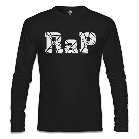 RAP Logo Siyah Erkek Sweatshirt