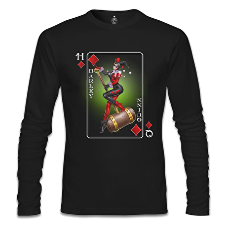 Harley Quinn - Sane Again Siyah Erkek Sweatshirt