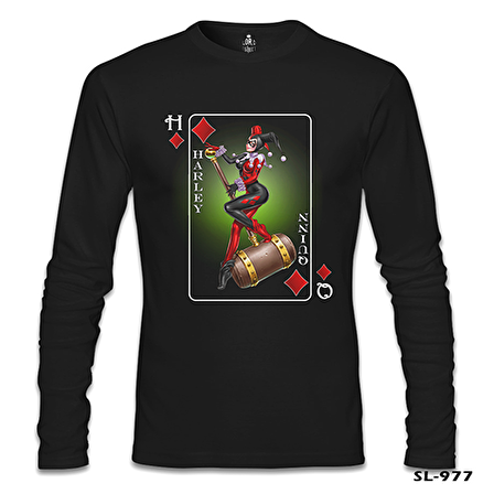 Harley Quinn - Sane Again Siyah Erkek Sweatshirt