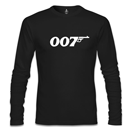 James Bond - 007 Siyah Erkek Sweatshirt