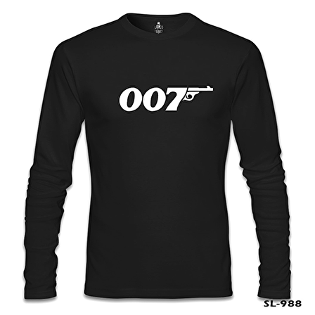 James Bond - 007 Siyah Erkek Sweatshirt