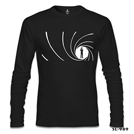 James Bond - Never Say Never Siyah Erkek Sweatshirt
