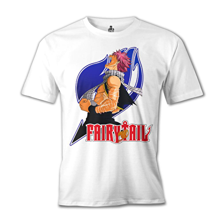Fairy Tail - Natsu Beyaz Erkek Tshirt